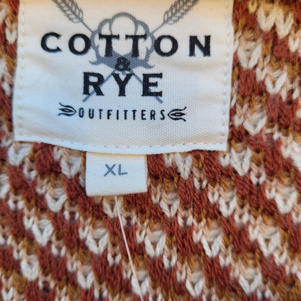 Cotton Rye Southwestern Cardigan sz XL - Picture 3 of 3